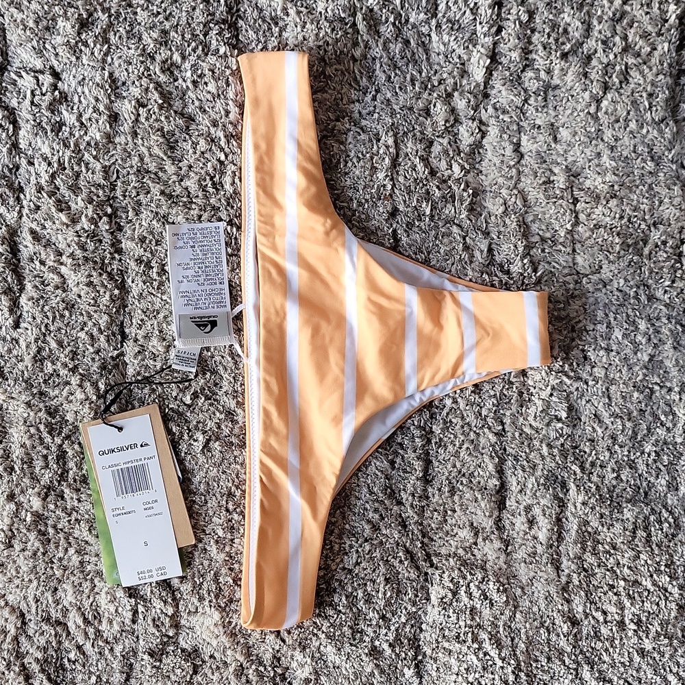 Quiksilver orange dreamsicle classic hipster pant orange white stripe
